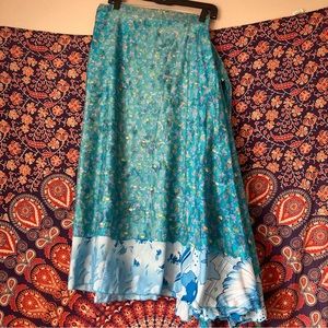 Floral Blue Maxi Skirt